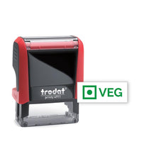 Trodat VEG - Text Stamp with Built-In Ink Pad (Green Ink Color)