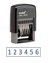 Trodat 6 Digit Self-Inking 4846 Numberer Stamp (Blue Ink Color)