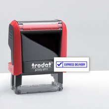 Trodat EXPRESS DELIVERY - Text Stamp with Built-In Ink Pad (Blue Ink Color)