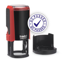 Trodat QC PASSED - Text Stamp with Built-In Ink Pad (Blue Ink Color)