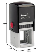 Trodat Customize Your Text Stamp with Built-In Ink Pad (Blue Ink Color)