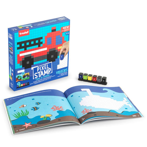 Trodat Pixel Stamp Vehicles, the Combination of Pixel Art and Stamp
