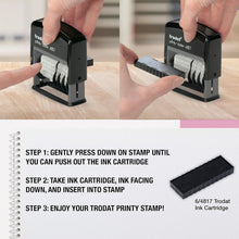 Trodat Printy 4817 Self-Inking Date & 12-Message Stamp (Black Ink Color)