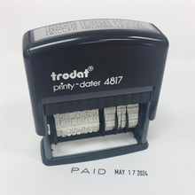 Trodat Printy 4817 Self-Inking Date & 12-Message Stamp (Black Ink Color)