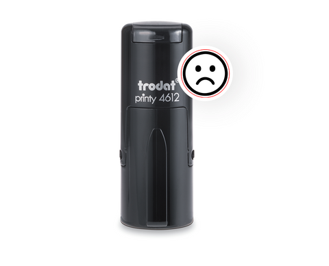 Trodat Printy 4612 – Self-Inking Sad Face Stamp (Red, 12mm)