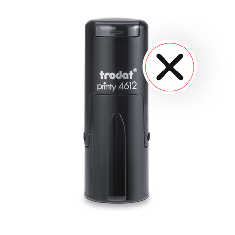 Trodat Printy 4612 – Self-Inking Cross Mark Stamp (Red, 12mm)