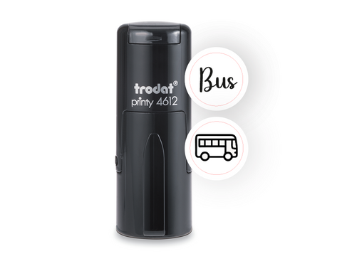 Trodat Printy 4612 – Self-Inking Bus Pocket Stamp (Red, 12mm)