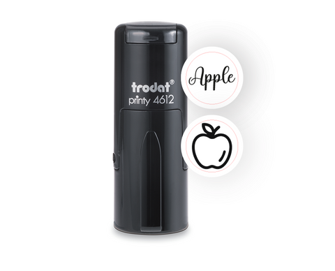 Trodat Printy 4612 – Self-Inking Apple Pocket Stamp (Red, 12mm)
