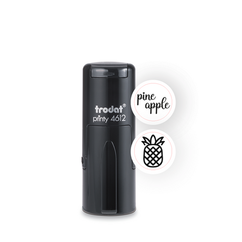 Trodat Printy 4612 – Self-Inking Pineapple Pocket Stamp (Green, 12mm)
