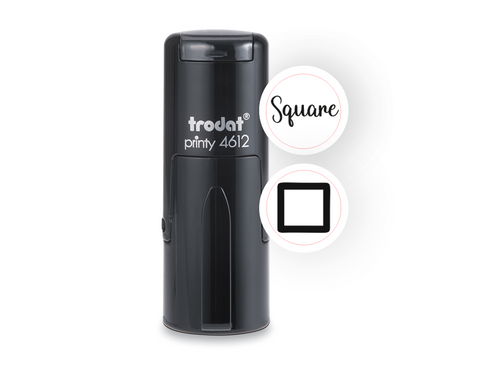 Trodat Printy 4612 – Self-Inking Square Pocket Stamp (Black, 12mm)