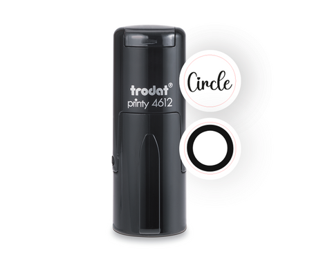 Trodat Printy 4612 – Self-Inking Circle Pocket Stamp (Black, 12mm)