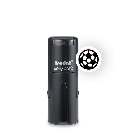 Trodat Printy 4612 – Self-Inking Football Pocket Stamp (Black, 12mm)