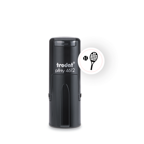 Trodat Printy 4612 – Self-Inking Shuttlecock Pocket Stamp (Green, 12mm)