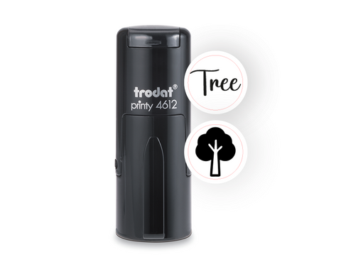 Trodat Printy 4612 – Self-Inking Tree Pocket Stamp (Green, 12mm)