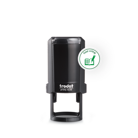 Trodat Printy 4630 “Good Writing” Circular Self-Inking Stamp – 30mm