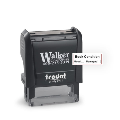 Trodat Printy 4911 – Self-Inking Book Condition Stamp (Good/Damaged, 38x14mm)