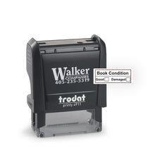 Trodat Printy 4911 – Self-Inking Book Condition Stamp (Good/Damaged, 38x14mm)