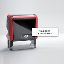 Trodat Customize Your Text Stamp with Built-In Ink Pad (Blue Ink Color)